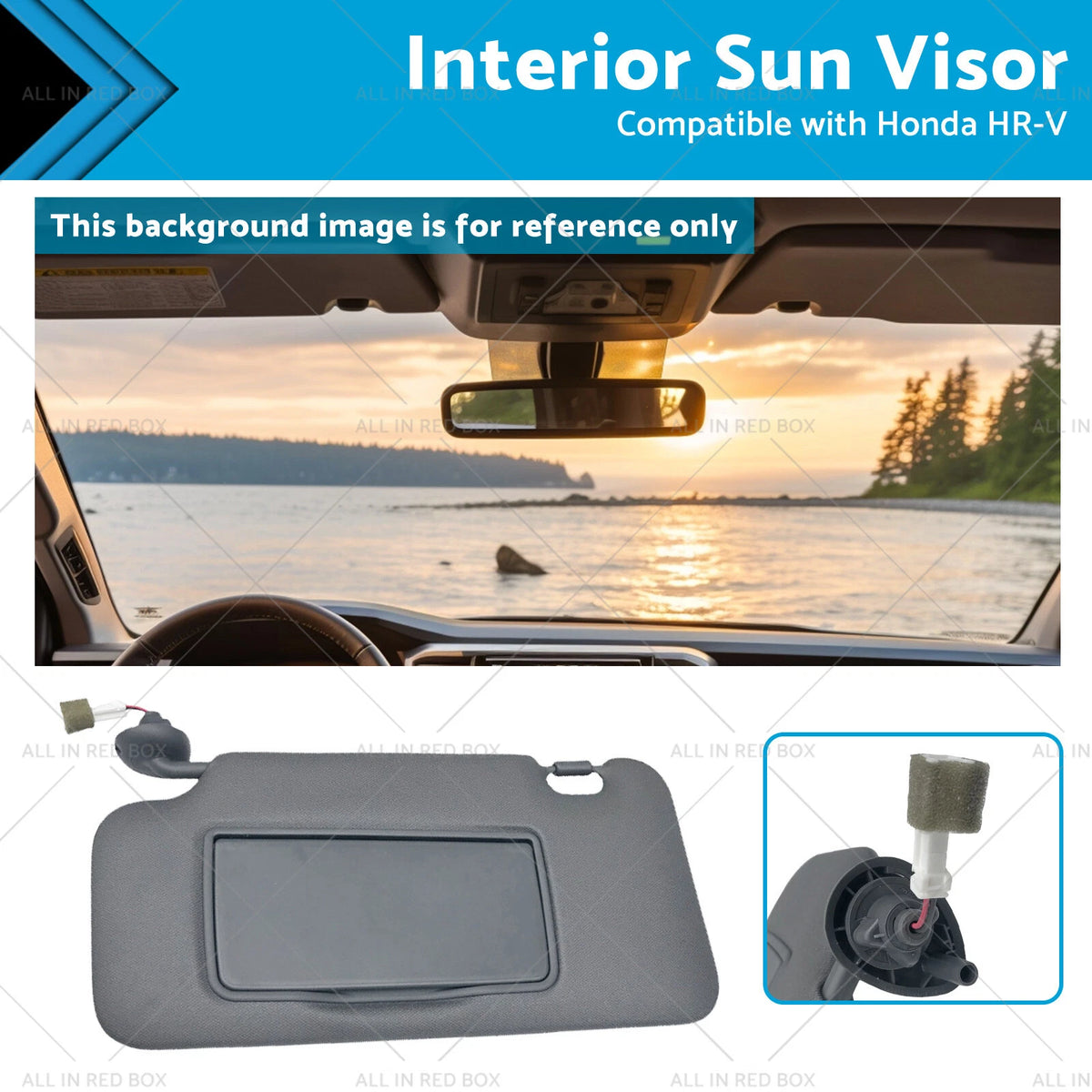 Driver Side Sun Visor for Honda Civic HR-V (2016–2024) 83280-T7W-A12ZA