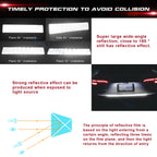 Glowing White 10x Luminous Night Warning Reflective Stickers for Car (---)
