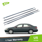 Set of 4 Window Weatherstrip Moulding Trim Seals for Honda Accord (2003–2007)