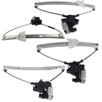 Set of 4 Window Regulators for Front & Rear (Driver Passenger Side)