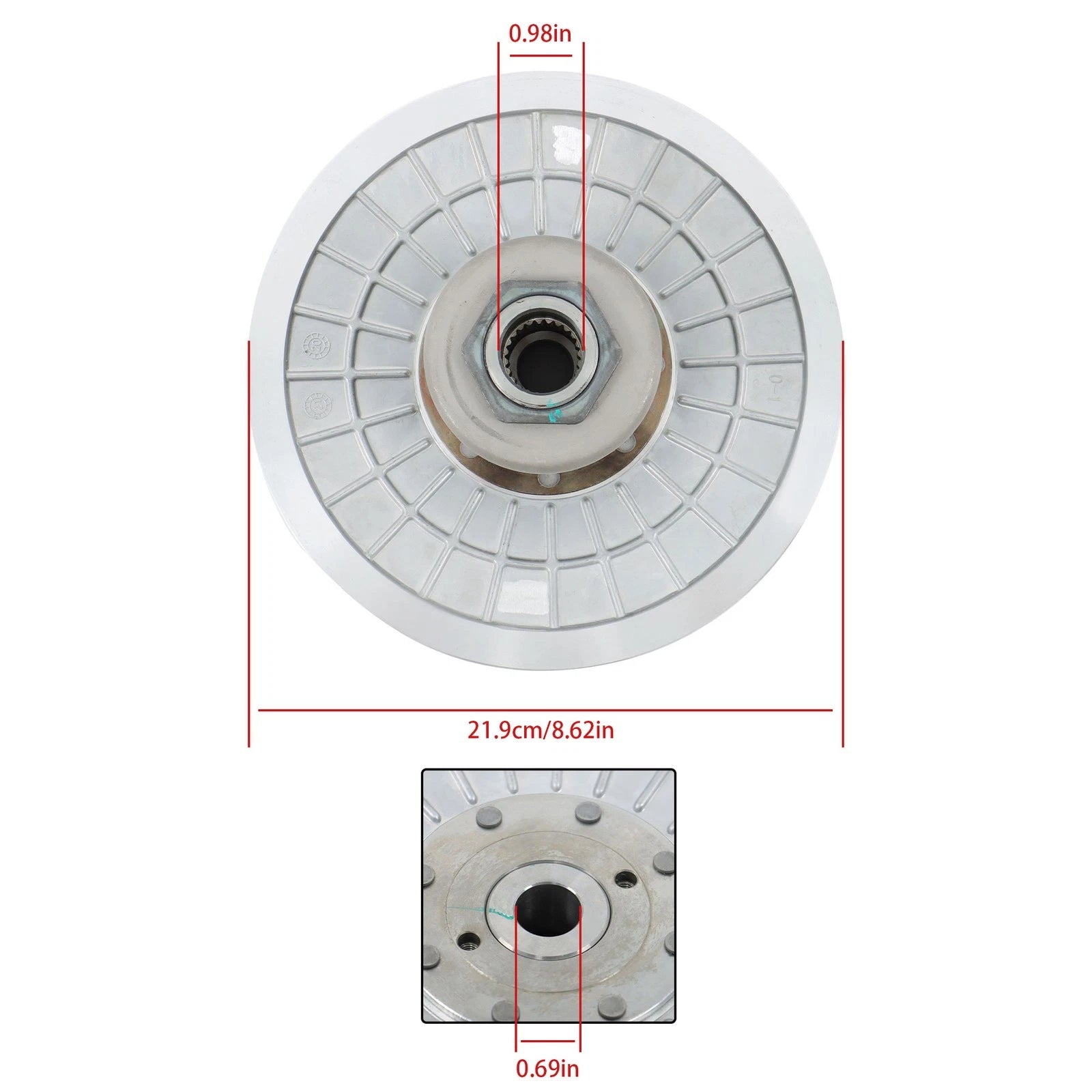 Drive Clutch Secondary Sheave Assembly for Yamaha Grizzly Kodiak (2002–2019)