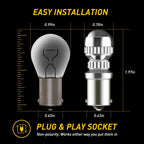 2X LED Turn Signal Light Bulb for AUXIT 3157 7443 1156 1157