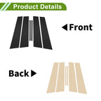 Set of 6 Pillar Window Trim for Chevy Malibu (2013–2015) Black
