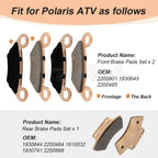 Sintered Brake Pads Kit for Polaris Xpress 300 400L (1996–1999)