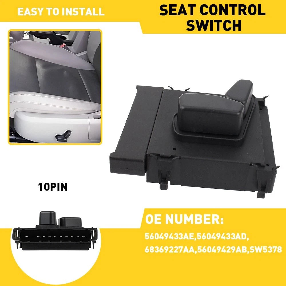 Driver Side Power Seat Control Switch for Jeep Grand Cherokee, Ram 1500
