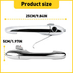 Chrome Door Handle Set for Fiat 500 (2012–2023)