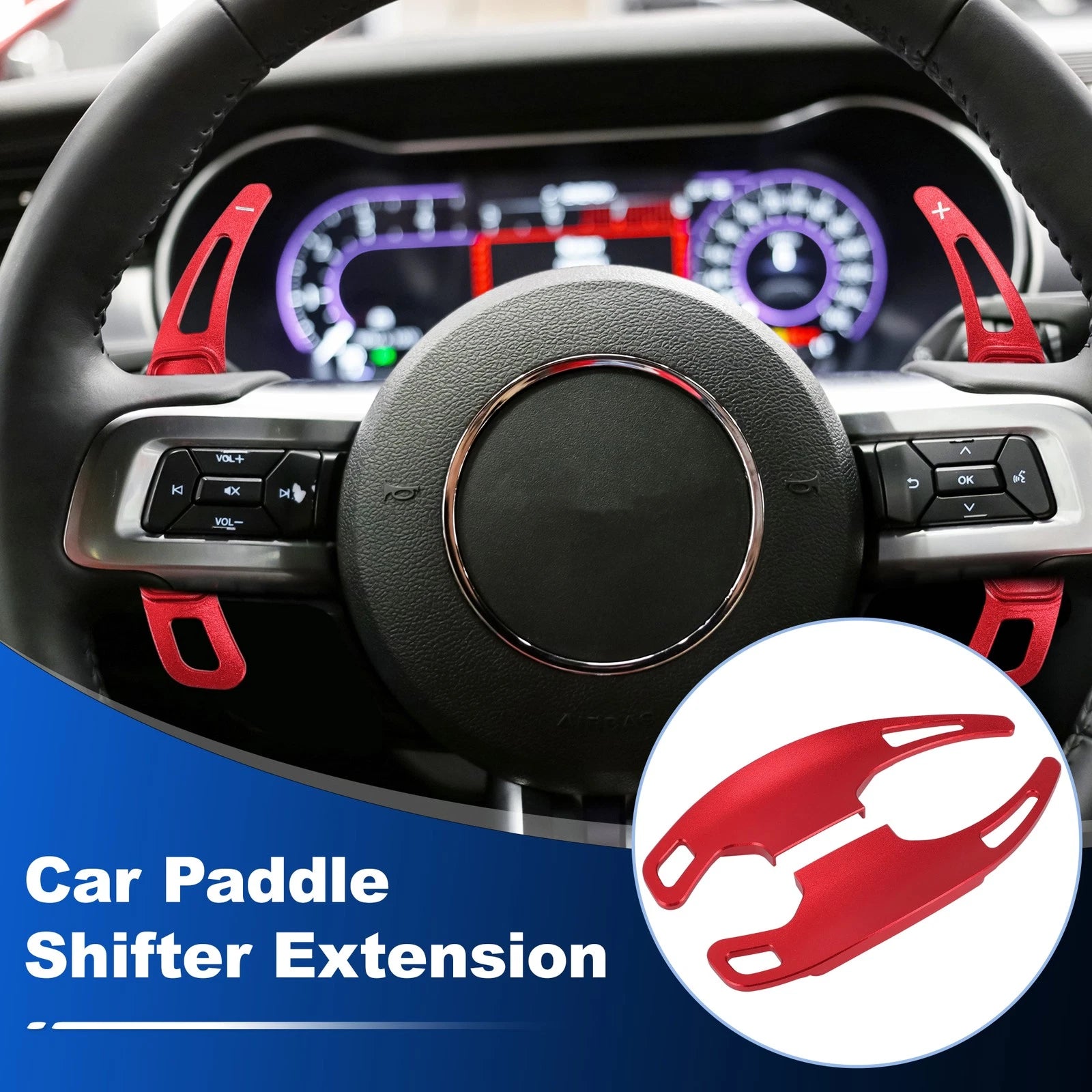 2X Steering Wheel Shift Paddle Extension for Ford Mustang (2024–2026)