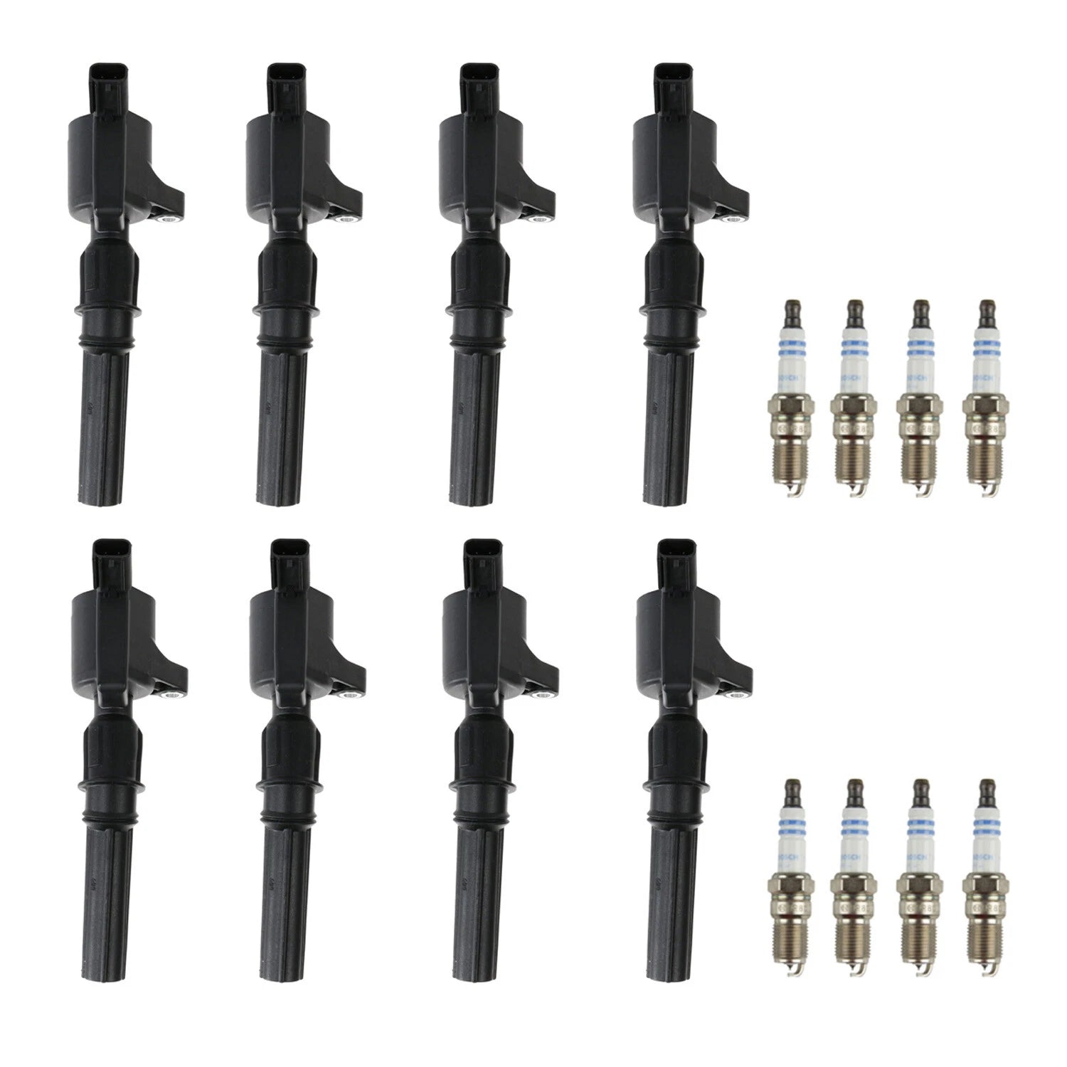 Set of 8 Ignition Coils & 8 Iridium Spark Plugs for Ford