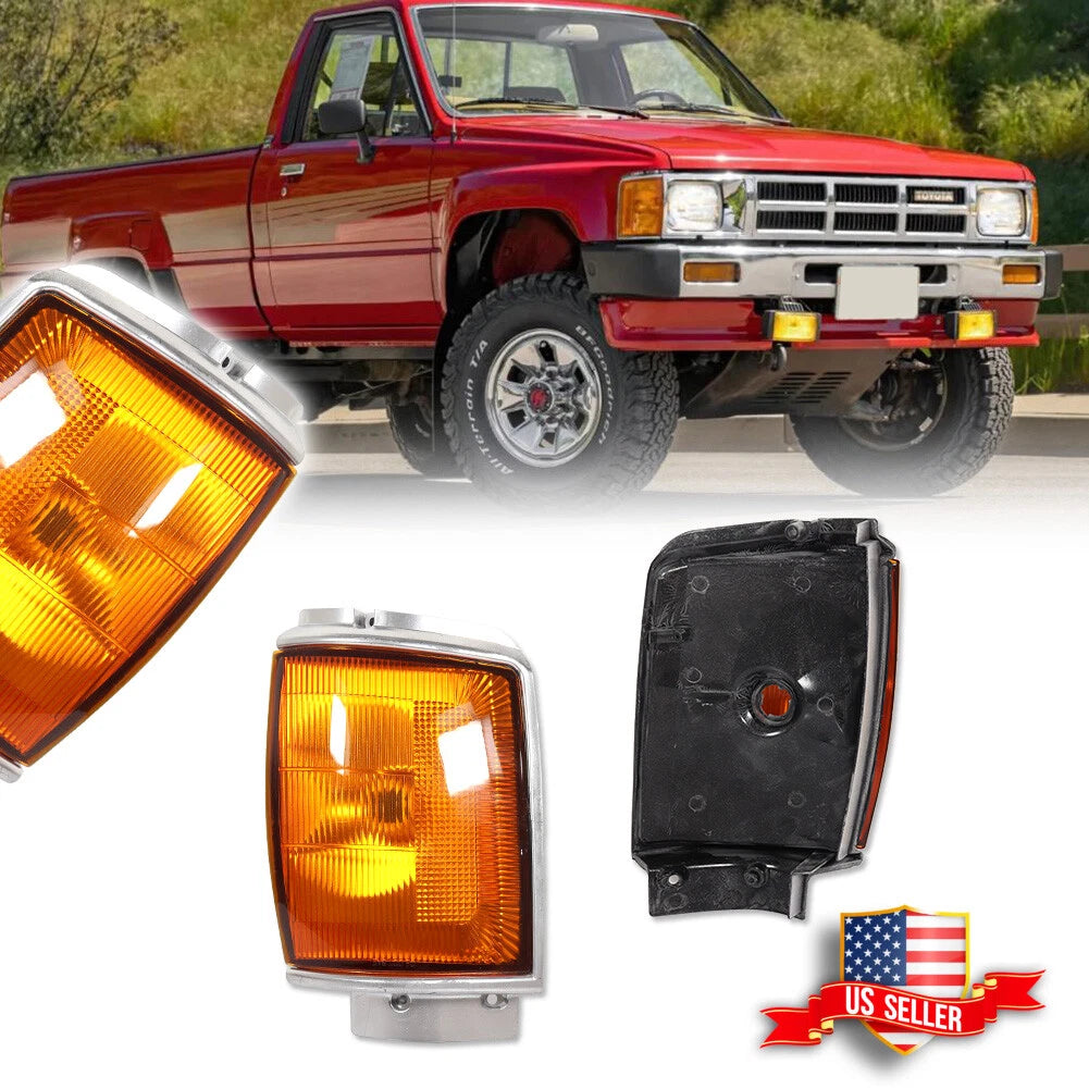 Amber Lens Front Side Marker Lights for Toyota Pickup 1984–1986