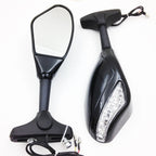LED Turn Signal Side Mirrors for Suzuki GSXR 600 750 1000 (2001–2005)
