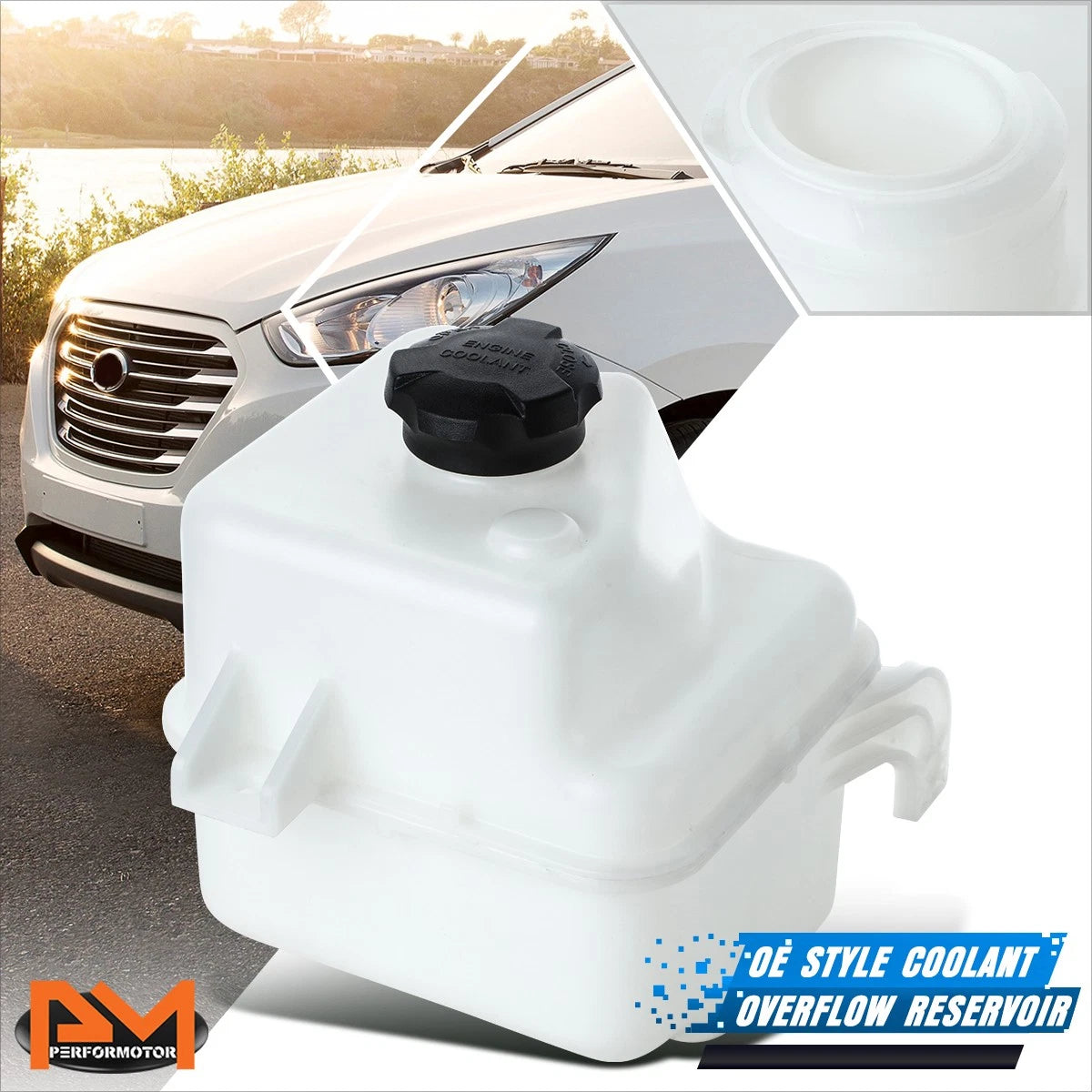 Coolant Fluid Reservoir Overflow Bottle w/Cap for Sportage/Tucson (2014–2016)