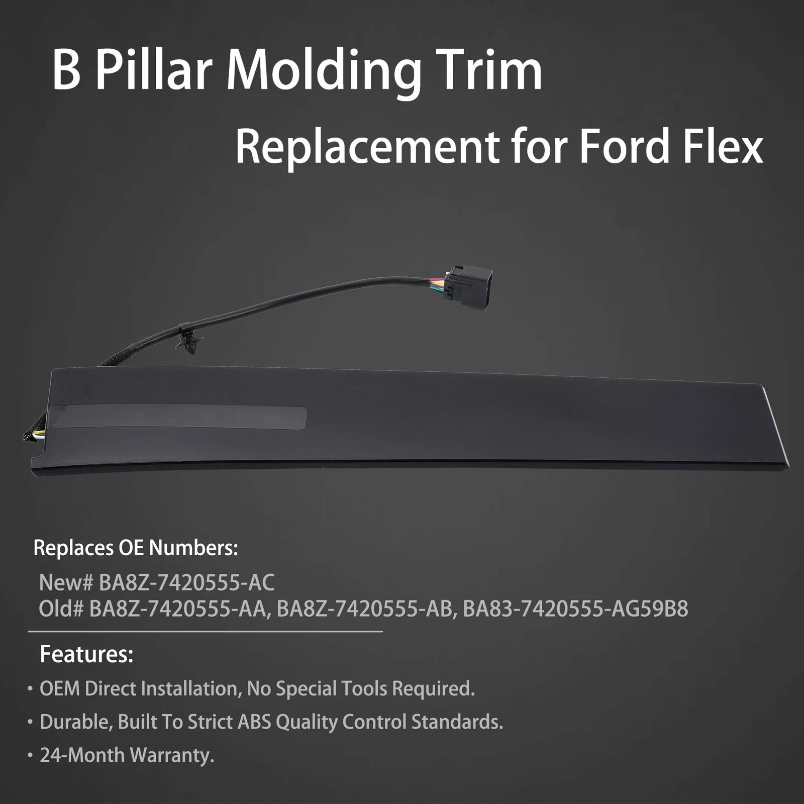 Door Entry Keypad Pillar Molding Trim Left Driver Side for Ford Flex (2010–2019)