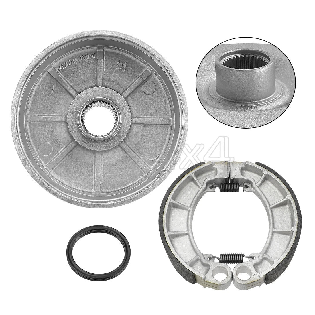 Rear Brake Drum Hub W/Shoes Spring for Honda TRX420TE/TM Rancher 420 (2007–2013)