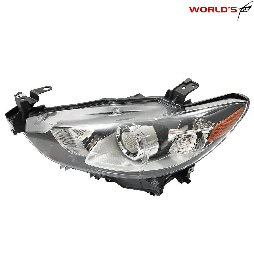 Left Headlight for Mazda 6 (2014–2017) Halogen Clear Lens Black Housing