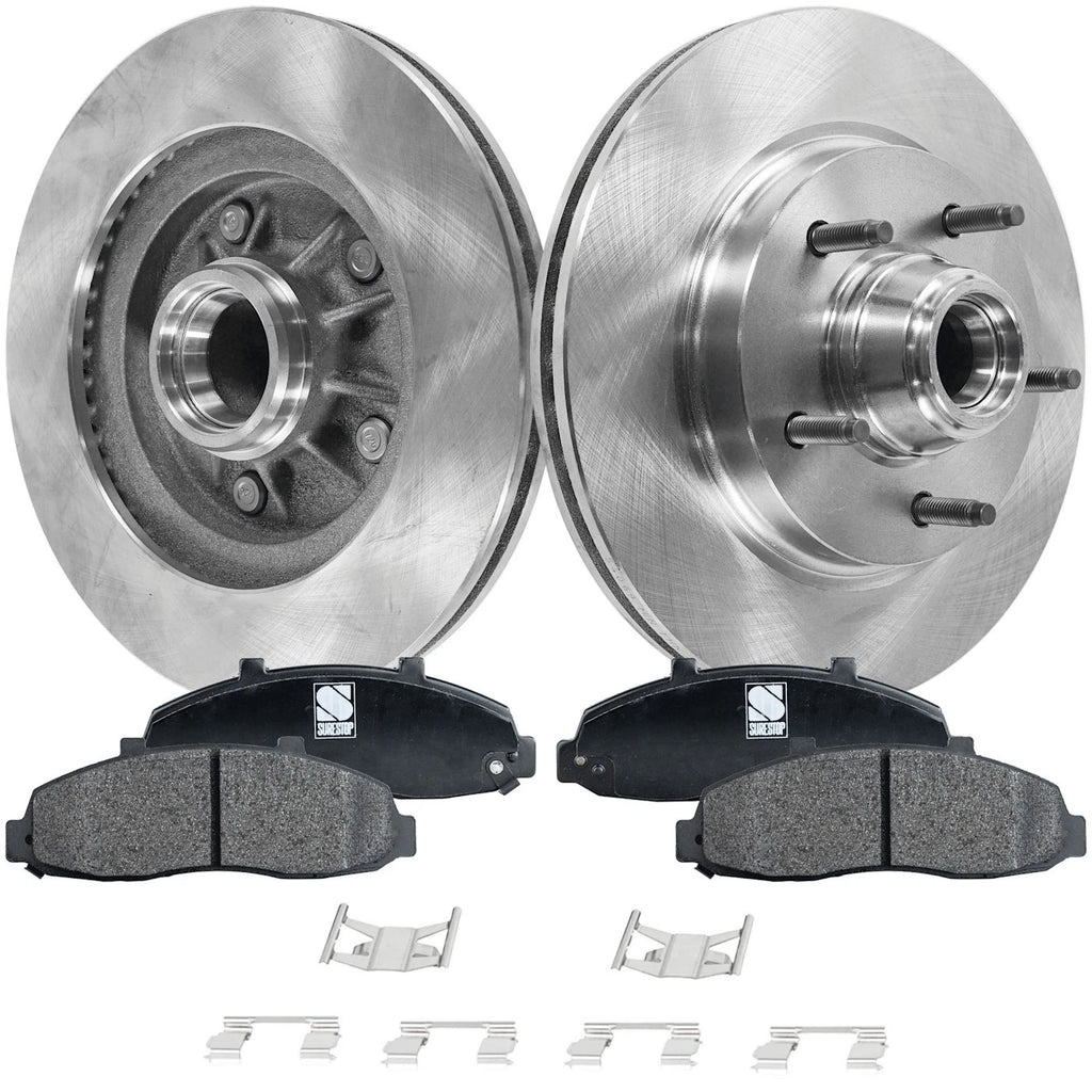 Disc Brake Rotor and Pad Kit for Ford F-150 (1997–1999) Front 12.13 in.