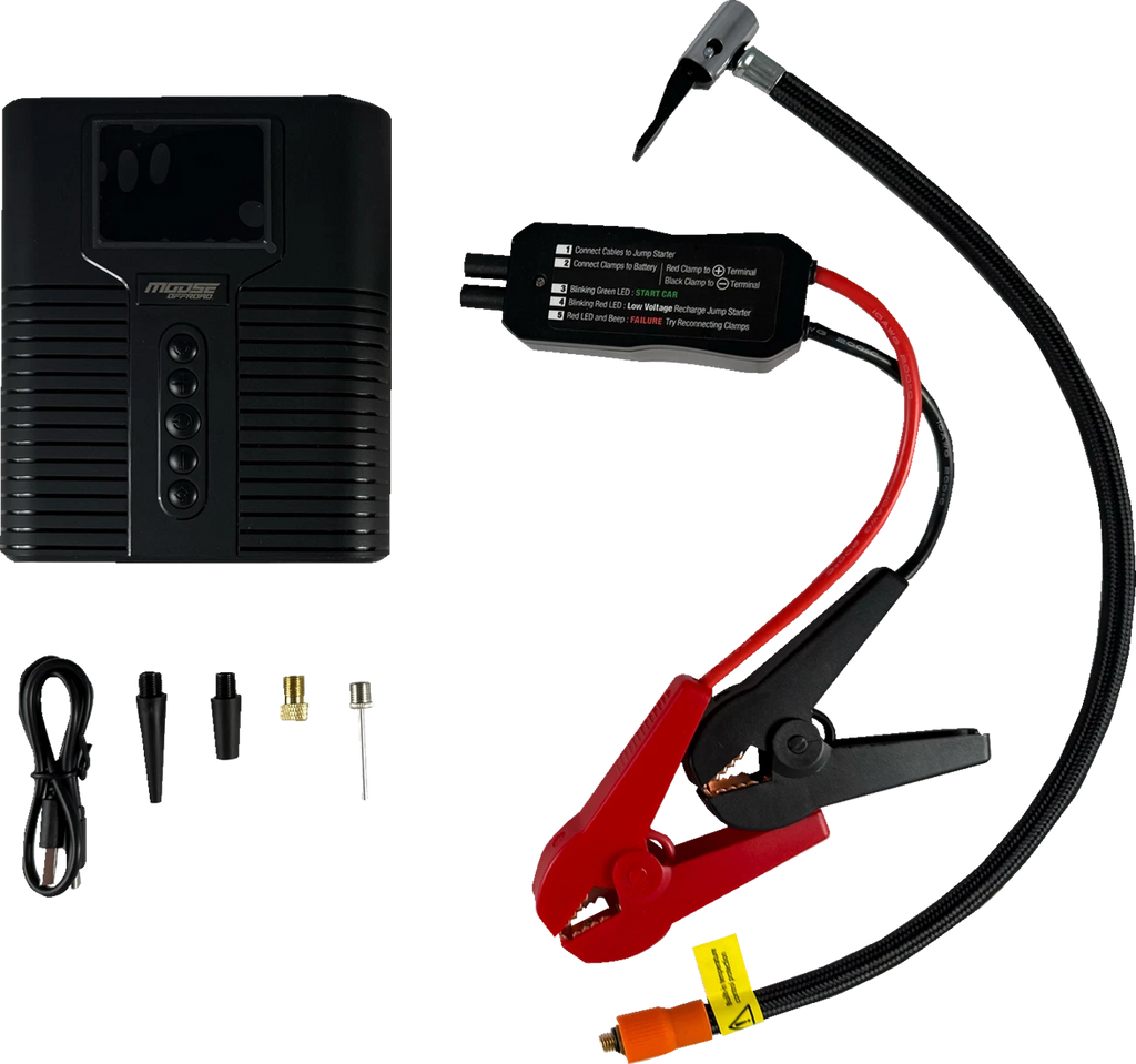MOOSE OFFROAD Jump Starter with Air Compressor for Universal Use (E25-6292)