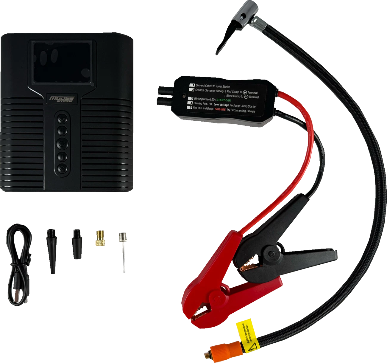 MOOSE OFFROAD Jump Starter with Air Compressor for Universal Use (E25-6292)
