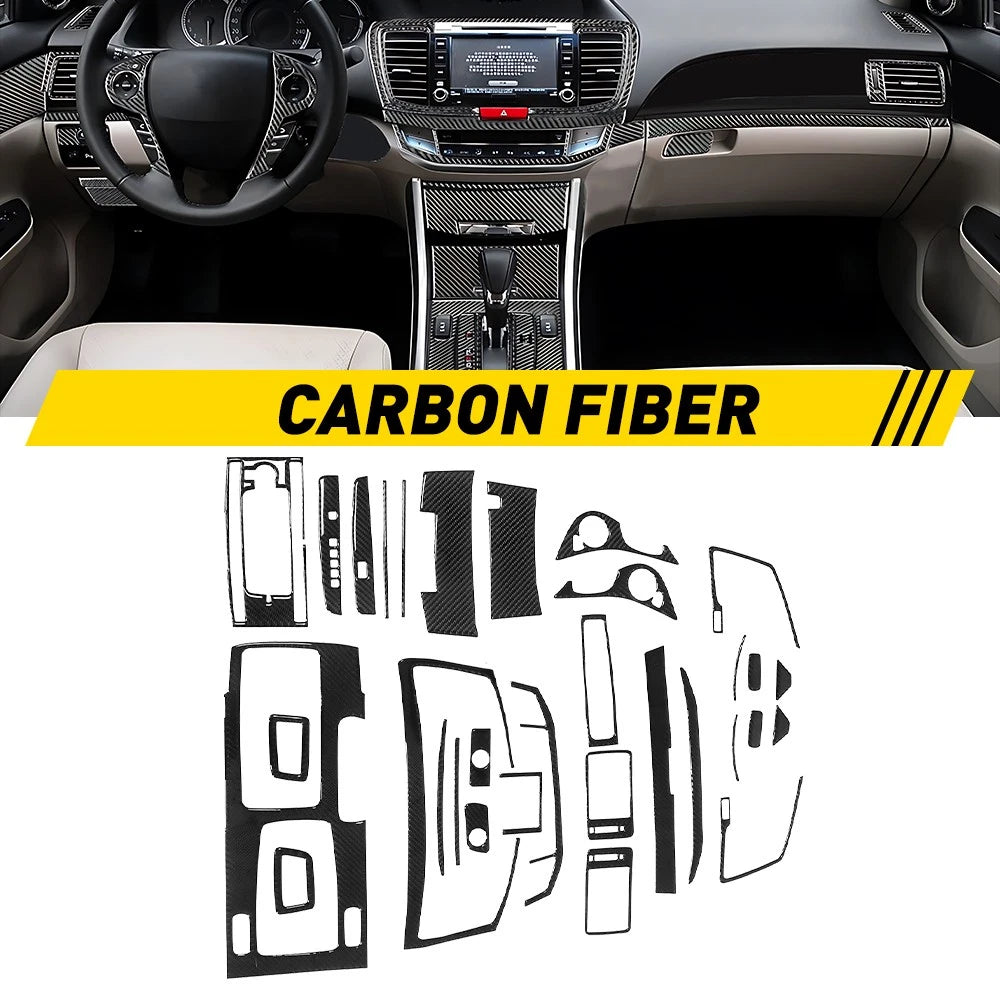 31Pcs Carbon Fiber Interior Trim Kit for Honda Accord (2013â2017)