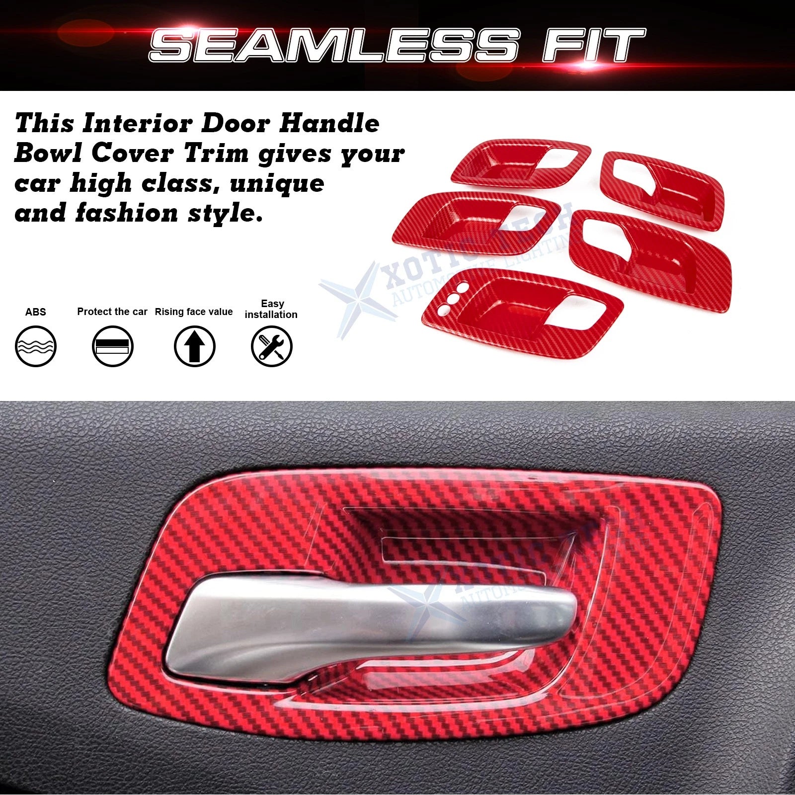Carbon Fiber Door Handle Bowl for 2011-2023 Dodge Charger (2011-23)
