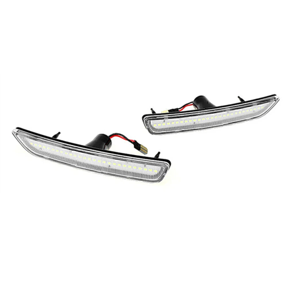 Yellow LED Front Clear Side Marker Lights for Ford Mustang (2010-2014)