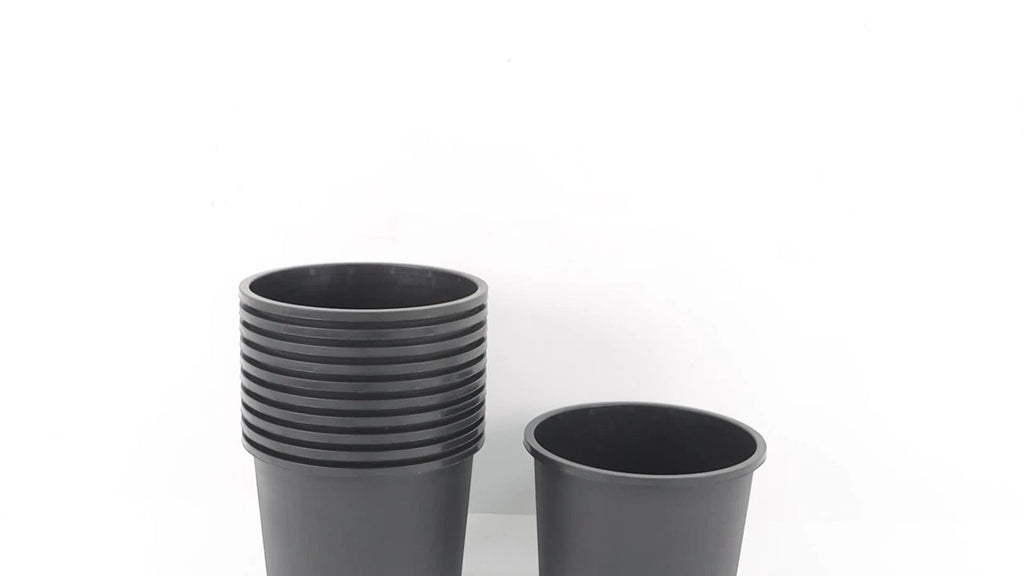 Set of 10 Premium 7 Gallon Injection Molded Nursery Pots for Plants