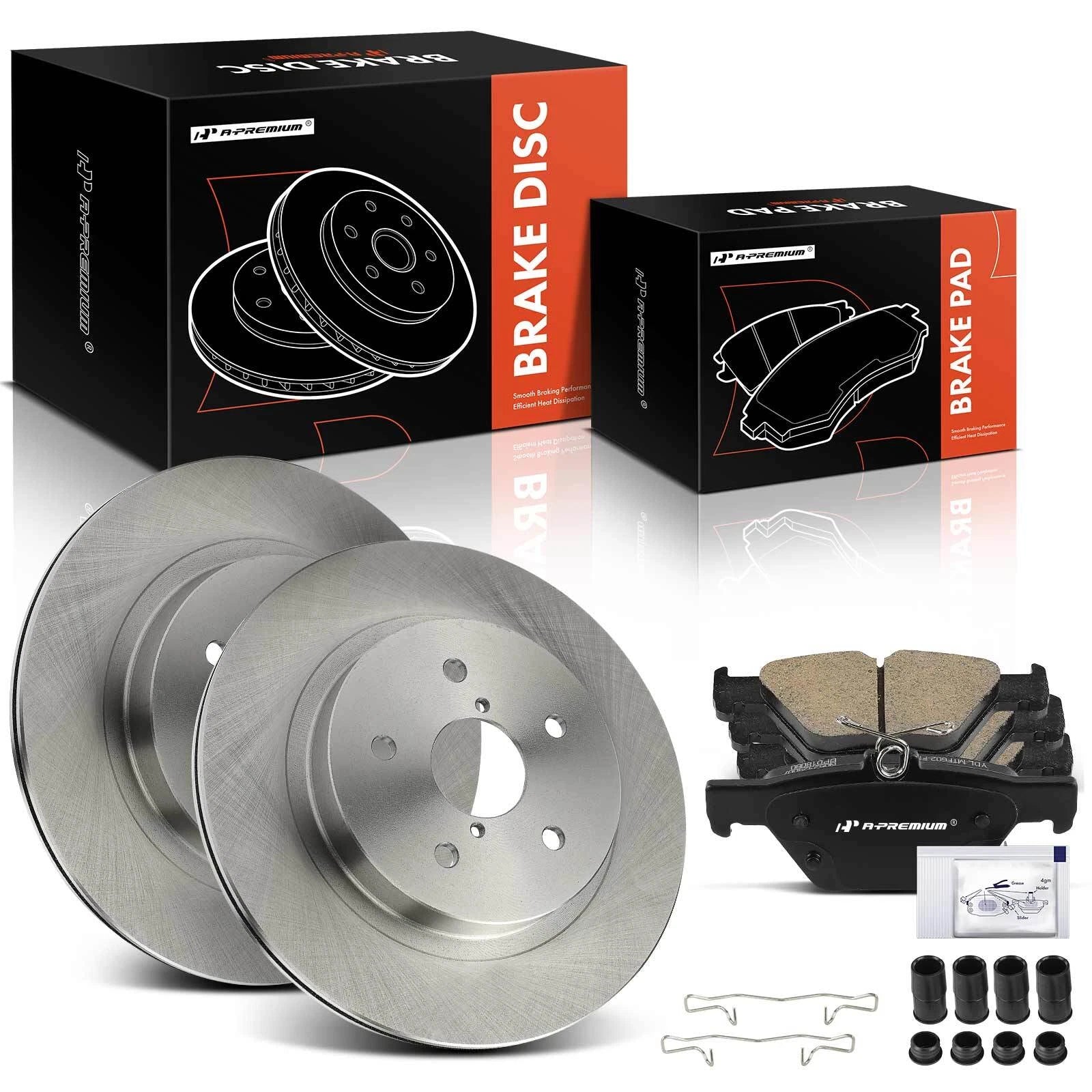 Set of 2 Rear Disc Brake Rotors & Ceramic Pads for Subaru Outback Legacy (2015–2022)