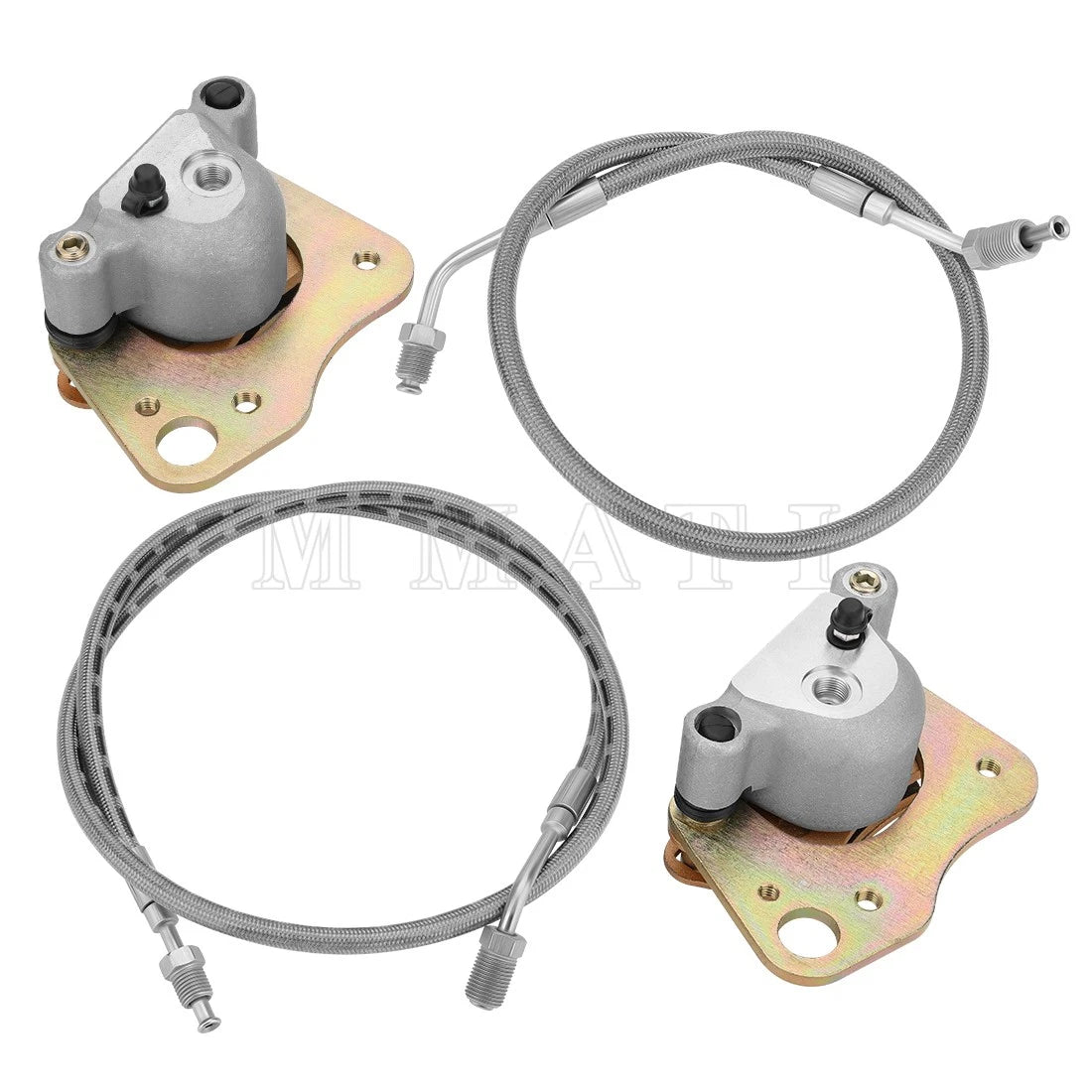Front Left Right Brake Calipers & Hose Lines for Polaris Ranger 500 (2000–2004)