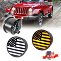 US Flag LED DRL Amber Signal Smoked Lights for Jeep Wrangler JK (2007–2018)