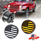 US Flag LED DRL Amber Signal Smoked Lights for Jeep Wrangler JK (2007–2018)