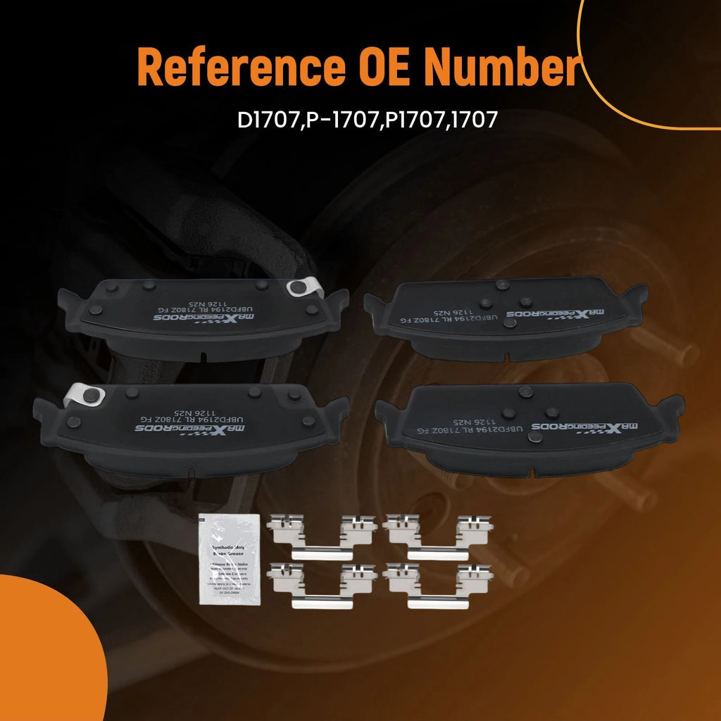 Rear Ceramic Brake Pads Kit for Chevrolet Silverado 1500/GMC Sierra 1500 (2014–2018)