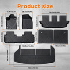 7PCS TPE Floor Mats & Trunk Cargo Liners for Toyota Highlander (2008–2013)