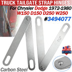 2X Tailgate Hinge Straps 3494077 for Dodge Ram W150 D150 W250 D250 (1972–1980)