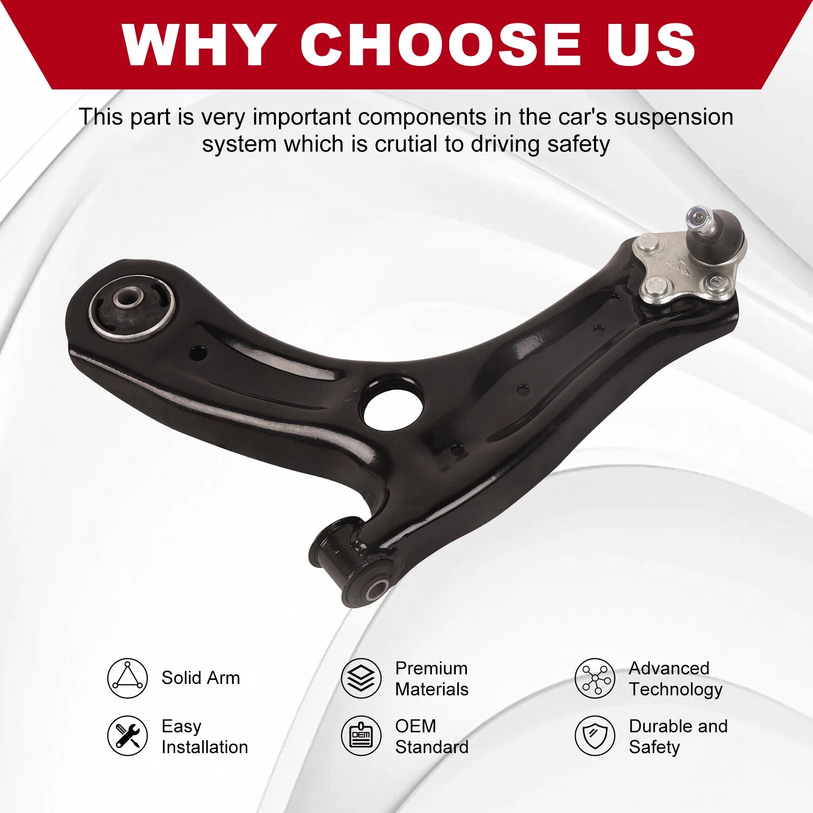 Lower Control Arm Front Left for Audi A1, VW Polo (2013-2017)
