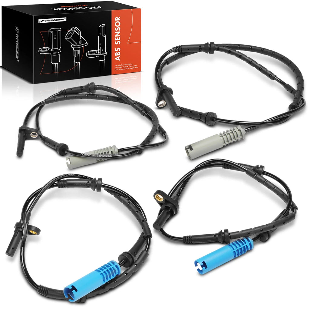 Set of 4 ABS Wheel Speed Sensors for BMW 745i 745Li 760Li (2003)