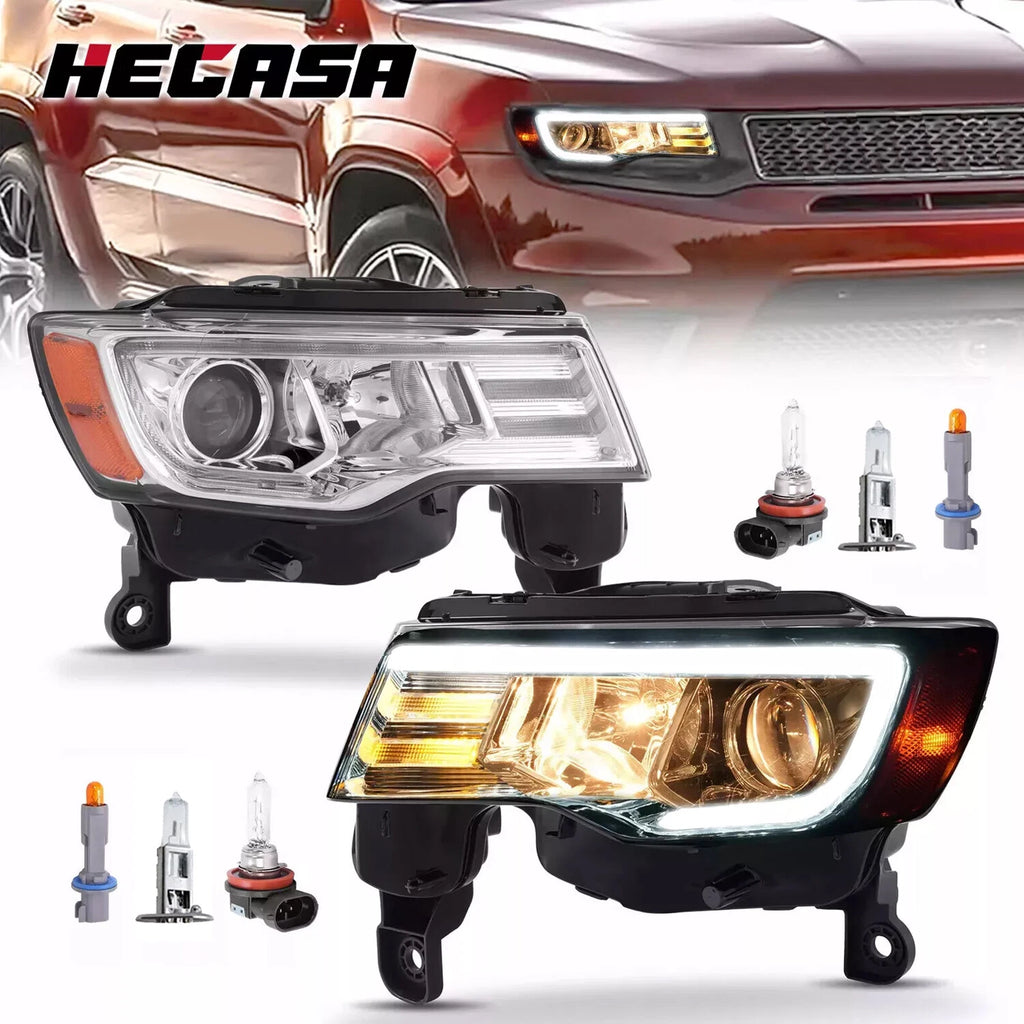 LED Tube Projector Headlights for Jeep Grand Cherokee (2017–2022)