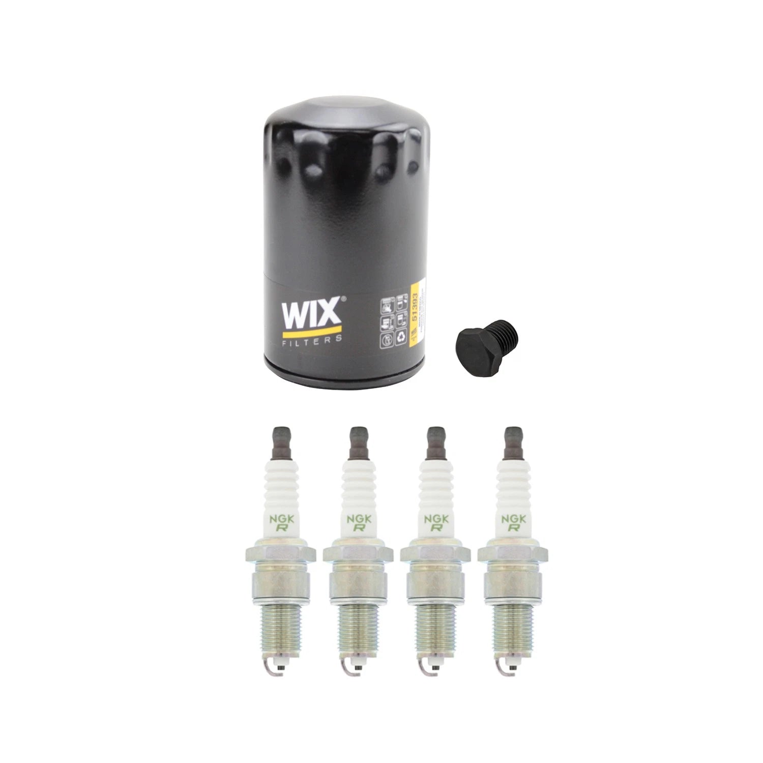 Wix Engine Oil Filter & NGK V-Power Spark Plugs for Audi 4000 (1980–1987)