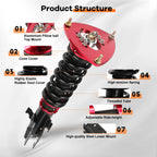 Coilovers for Subaru Impreza (2008-2013) Adjustable Height Suspension Kits
