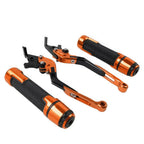 Orange Extendable Brake Clutch Levers Grips Set for Speed Triple 1050 (2005-2015)