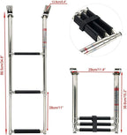 3-Step Stainless Steel Telescoping Boat Ladder for Pool Use