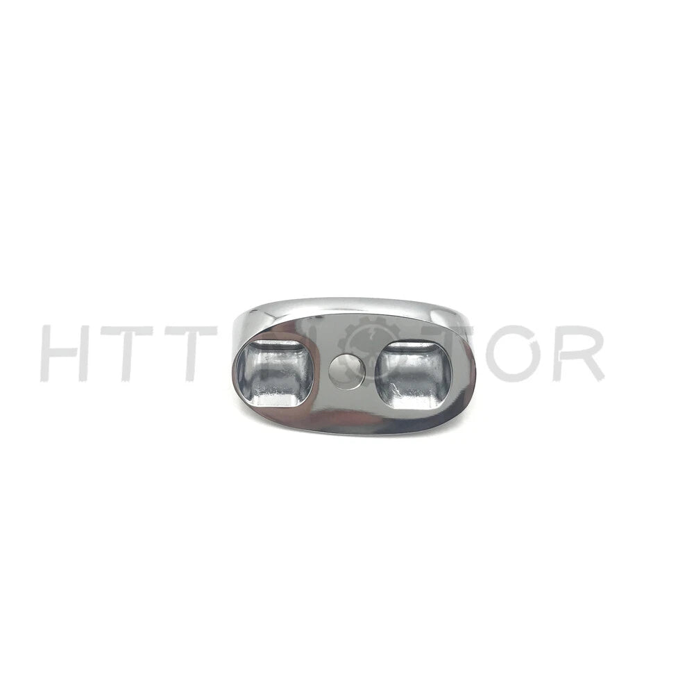 Chrome Motorcycle Mirror Block Off Plates for Universal Fit (2.4"x0.8")