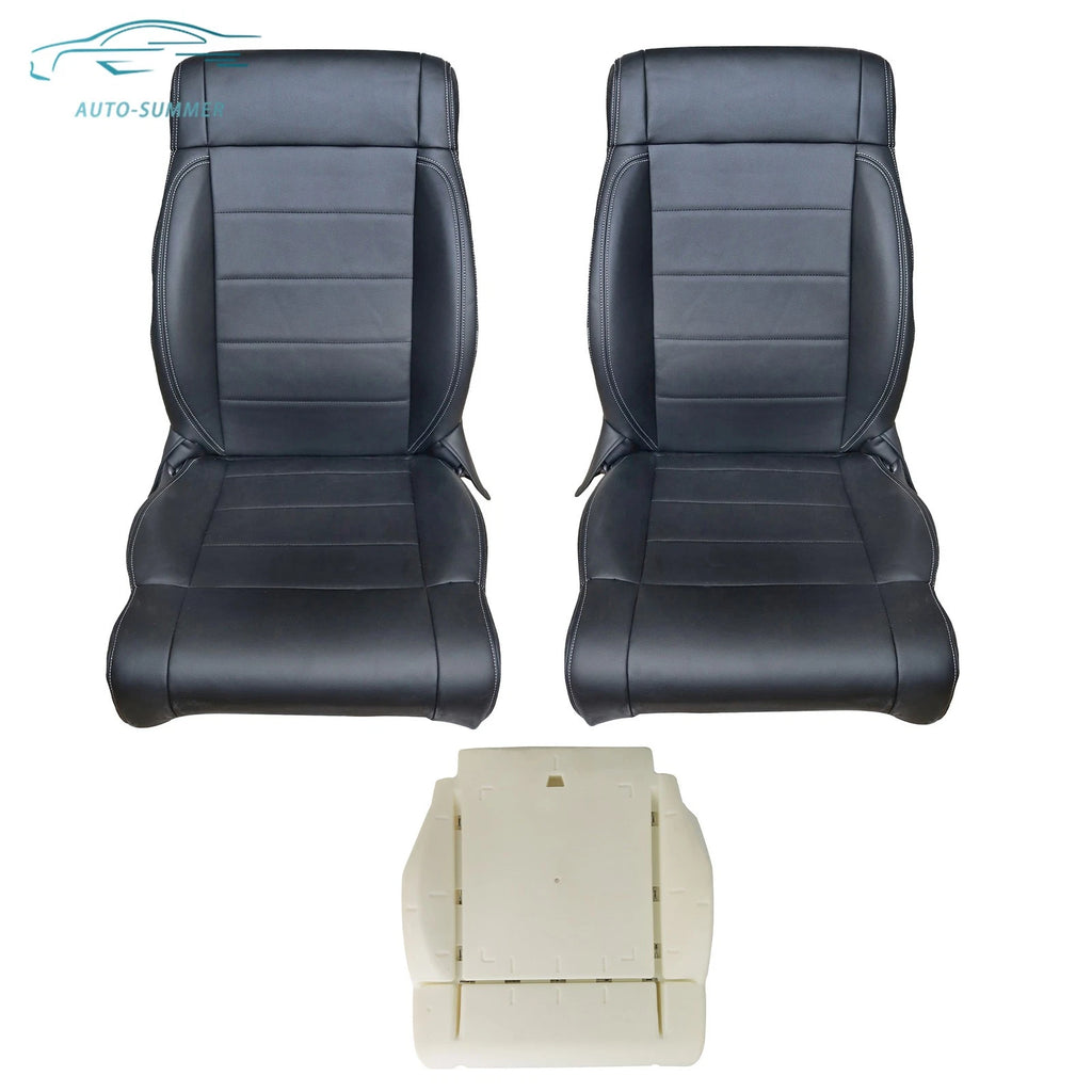 Front Driver Seat Cover Set for Jeep Wrangler (2007-2012) - Black Foam