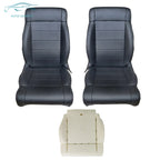 Front Driver Seat Cover Set for Jeep Wrangler (2007-2012) - Black Foam