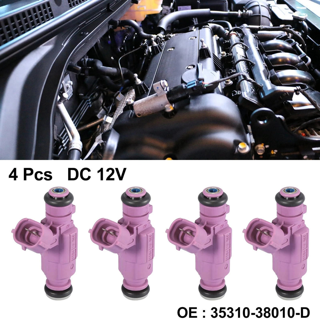 Set of 4 Fuel Injectors 35310-38010-D for Hyundai Sonata Santa Fe (1999–2005)