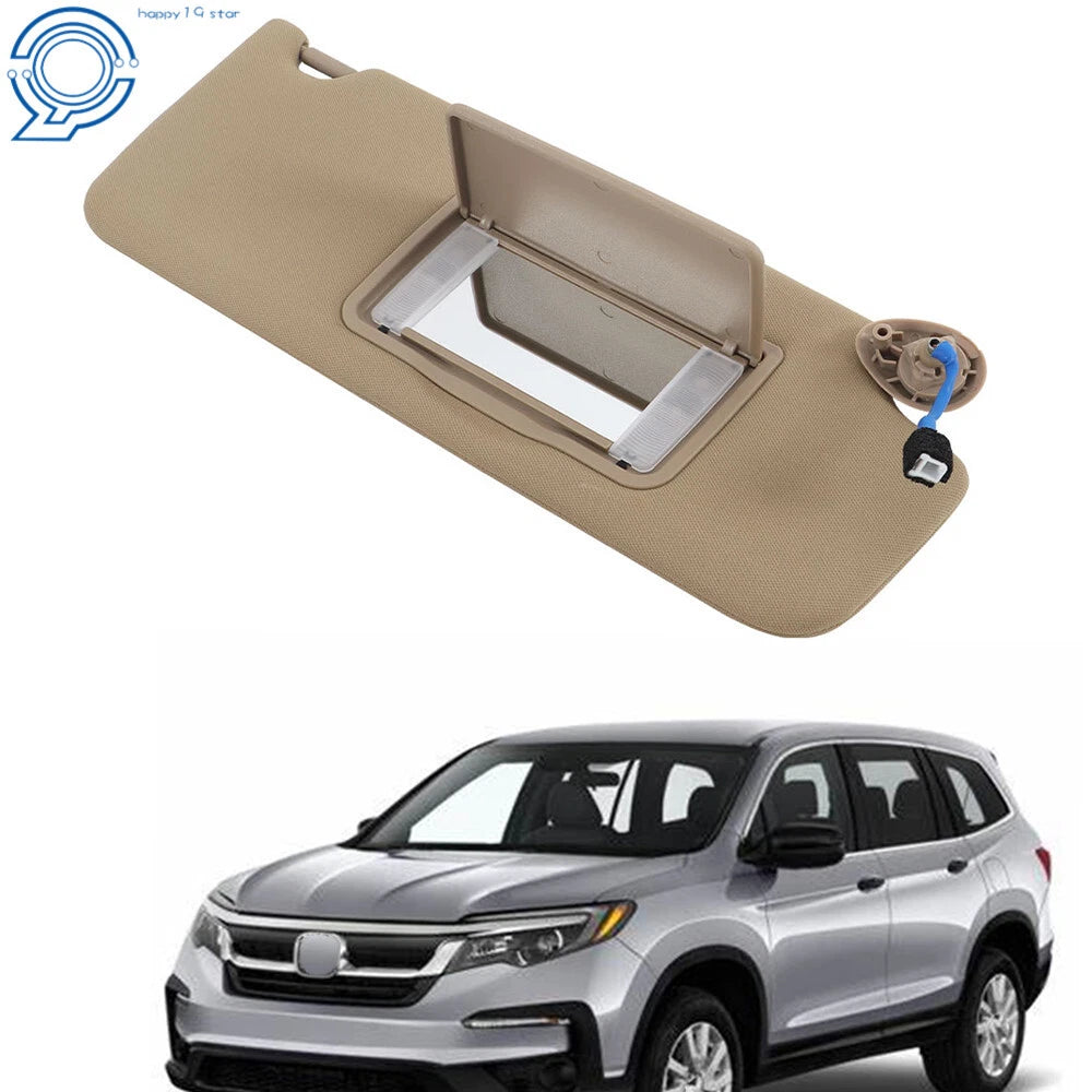 Right Sun Visor with Light for Honda Pilot (2017–2021) Honda Ridgeline (2018–2020)