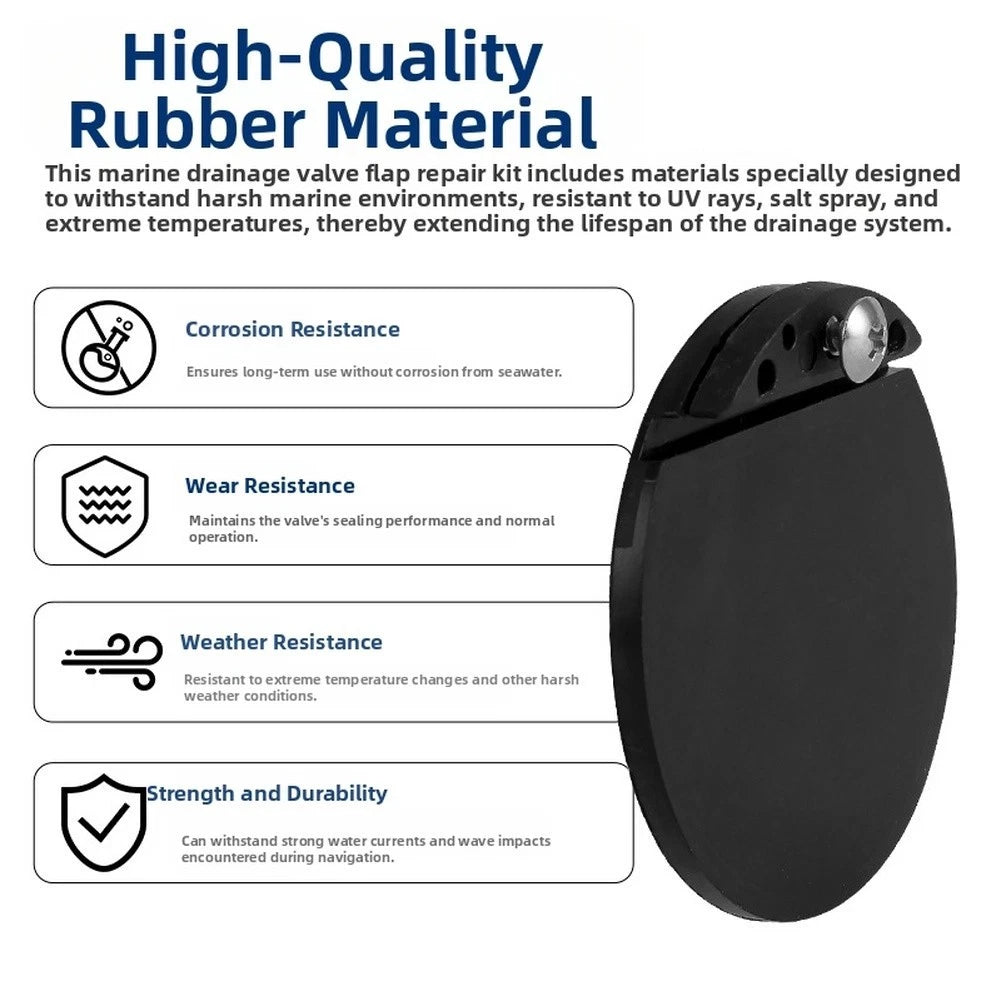 Rubber Marine Scupper Drainage Repair Kit for Hull 187" 157"