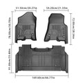 Set of 2 Floor Mats Liner for Dodge Ram 1500 Crew Cab (2019–2024) Black