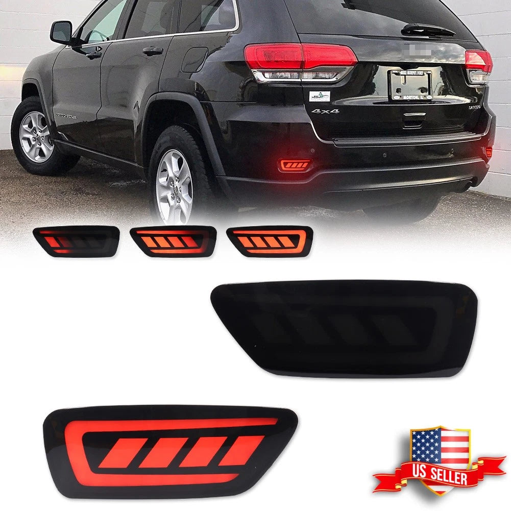 LED Rear Bumper Reflector Tail Brake Light for Jeep Grand Cherokee (2011–2020)