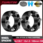 2" 6x5.5 Wheel Spacers for Toyota Tacoma Tundra 4Runner (2019–2024)