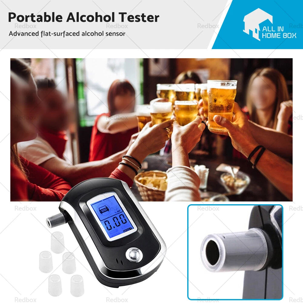 LCD Breath Tester for Universal Use (Portable Digital Alcohol Breathalyser)