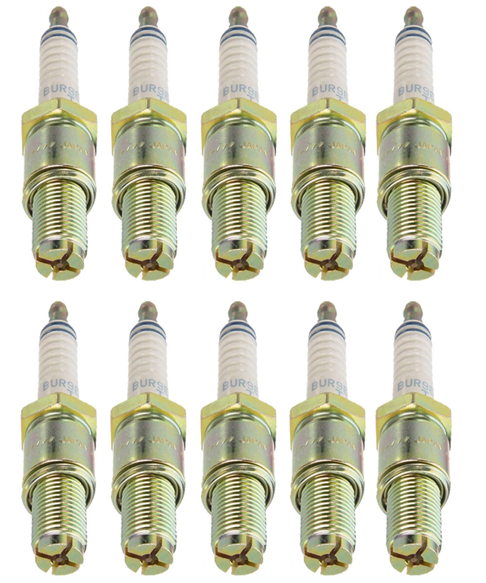 Set of 10 NGK Laser Platinum Spark Plugs 5255 BUR9EQP for Mazda RX-7 (1984–1995)